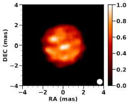 An image of star: circle of red and orange with white spots